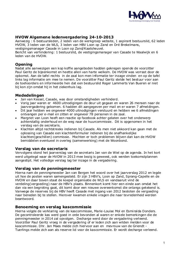 Notulen Voorbeeld / Schematische samenvatting Inleiding in het