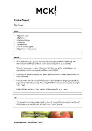 !""#$%&'()#$*)*+,*-#.#/*+"%0#12((3&*#4%(5'*0
$*5%6*#7'**(#
! ! !
8%("*9#!"#$%&'!#
############
# #
#
#
$*5%6*#
!
• ()*%!+&,'-.!,$%&.!
• /()%!0#1-2!
• /**%!345$46!%3$+#,-!
• /()73!8&'-.!
• 9)%!-%%!804'-,!
• :!;&1433&!<#6!=,+.&<<-6>!
• ?**%!+0#<<-6!<4,'&+04#!1$',!
!
!
#
/*('2-#
!
• @3&+-!'0-!0#1-2A!,$%&.A!%3$+#,-!&16!8&'-.!41'#!&!,&$+-<&1!&16!0-&'!$1'43!B#4341%C!@$'!&!
'0-.7#7-'-.!41'#!'0-!<&1!&16!+##D!$1'43!4'!.-&+0-,!/?*+C!E#1F'!%#!&B#;-!/?*+C!
!
• G0-1!'0-!'-7<-.&'$.-!.-&+0-,!/HI+!,'&.'!'#!804,D!'0-!-%%!804'-,!$1'43!,#J'!<-&D,!&.-!
.-&+0-6!=B2!'04,!'47-!2#$.!,2.$<!,0#$36!0&;-!.-&+0-6!/?*+>C!
!
• K&.-J$332!<#$.!'0-!,2.$<!#1'#!'0-!-%%!804'-,!8043,'!+#1'41$41%!'#!804,DC!L--<!804,D41%!J#.!
&B#$'!)!741$'-,C!
!
• K&.-J$332!J#36!41!'0-!1$',!&16!,<##1!'0-!74M'$.-!41'#!&!/(N!M!IN!.#&,'41%!'.&2!341-6!84'0!.4+-!
<&<-.C!@3&+-!&1#'0-.!'.&2!#1!'#<C!@3&+-!&!8-4%0'!#1!'#!'0-!'.&2!&16!3-&;-!'#!<.-,,!#;-.14%0'!
41!'0-!J.46%-C!!
!
• K$'!&++#.641%32!&16!,-.;-!O!,'#.-!41!&1!&4.!'4%0'!+#1'&41-.!J#.!$<!'#!/!8--DC!
!
!
#
8%6)#
!
• P04,!.-+-4<-!4,!B-,'!7&6-!$,41%!&1!-3-+'.4+!74M-.C!Q-!;-.2!+&.-J$3!1#'!'#!'#$+0!#.!,<433!&12!#J!
'0-!0#'!,$%&.!#1'#!2#$.!,D41!&,!4'!8433!.-,$3'!41!;-.2!,-;-.-!B$.141%C!
!
!
!
!