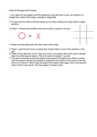 Noughts and crosses breakdown | PDF
