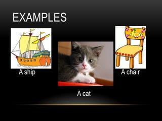 EXAMPLES



A ship             A chair


           A cat
 