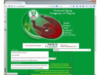 National Open University of Nigeria Course Portal