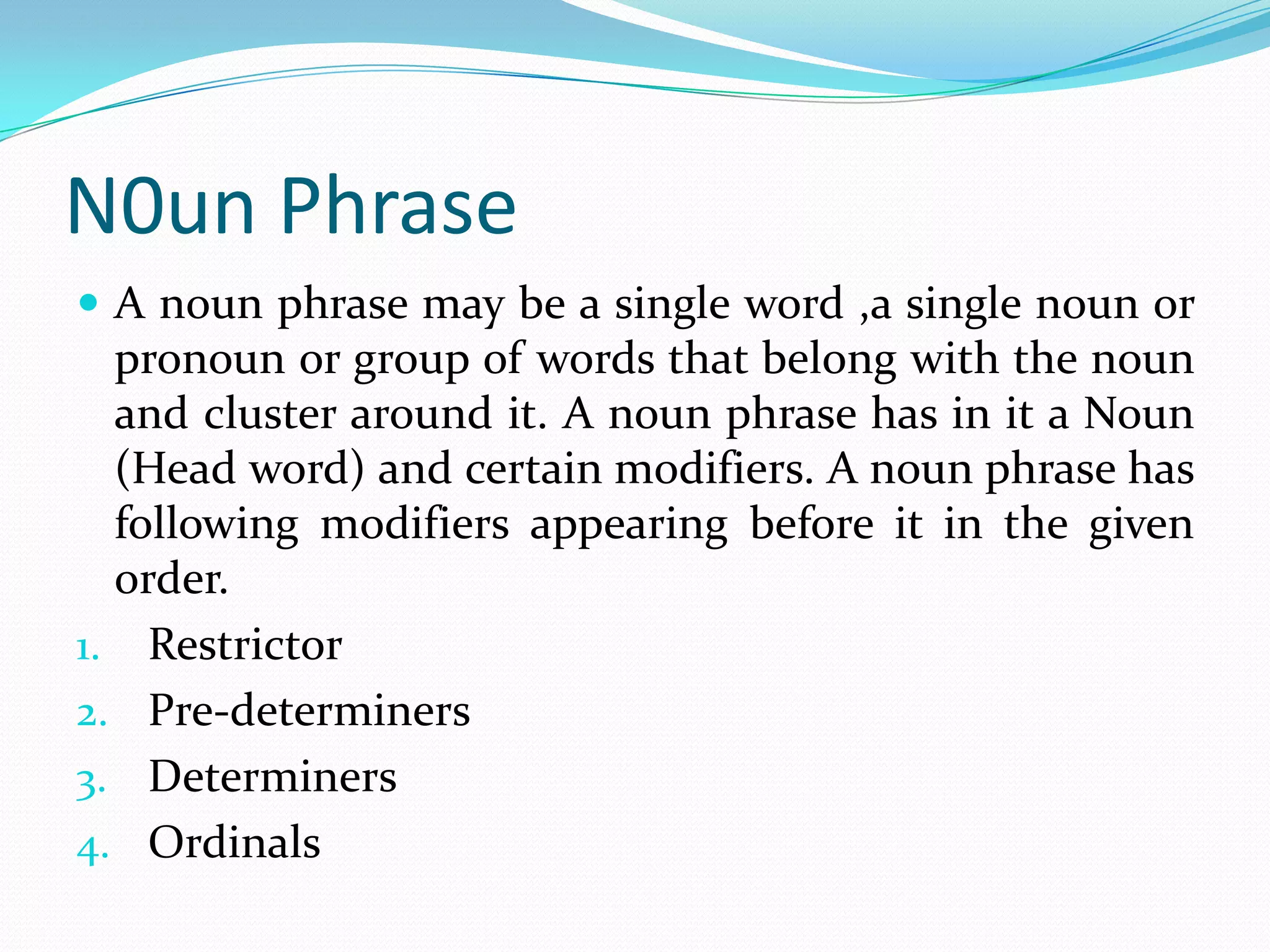 Noun Phrase Animated Ppt