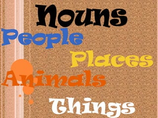 Nouns People Places Animals Things 