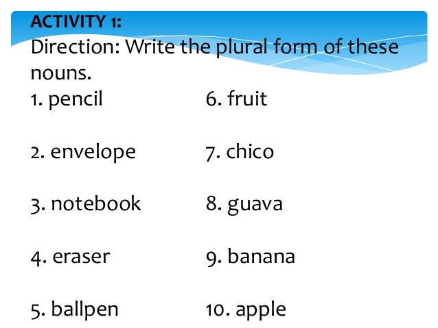 Nouns(regular and irregular
