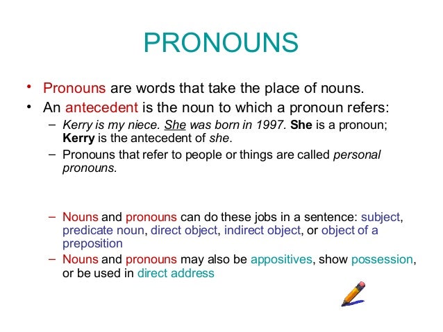 Nouns and pronouns
