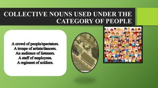 COLLECTIVE NOUNS USED UNDER THE
CATEGORY OF PEOPLE
 