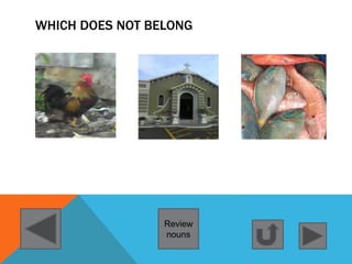 WHICH DOES NOT BELONG
Review
nouns
 