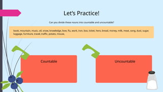 Countable Control Book Comprehensive Guide to Countable and Uncountable Nouns in English ...