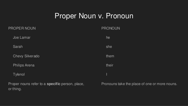 Nouns & pronouns