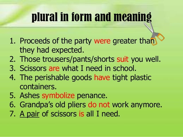 Noun Subject And Verb Agreement