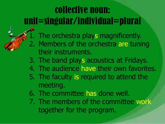 noun subject and verb agreement