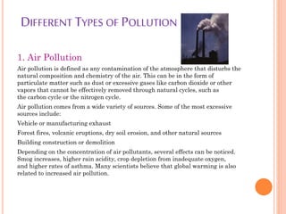 Pollution Types Cycle Nour | PPTX