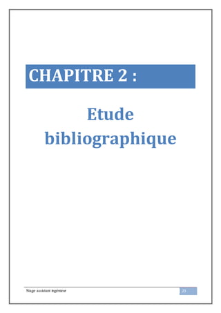 Stage assistant ingénieur 23
CHAPITRE 2 :
Etude
bibliographique
 