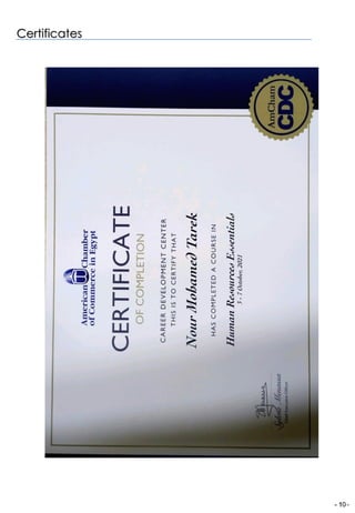 - 10 -
Certificates
 