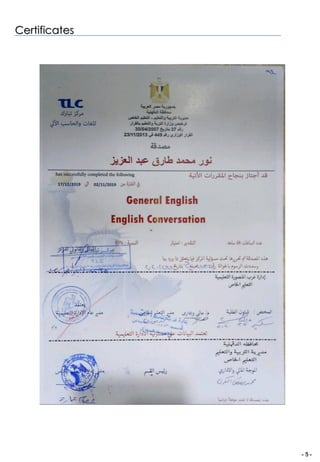 - 5 -
Certificates
 