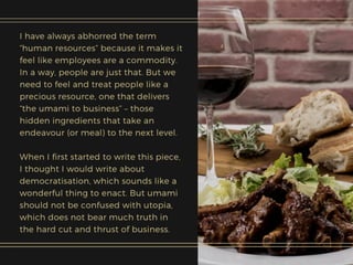 Nourishing Your Workplace: 6 hidden Ingredients that Create “Umami”