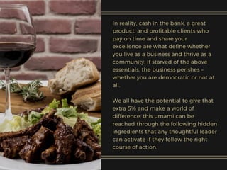 Nourishing Your Workplace: 6 hidden Ingredients that Create “Umami”