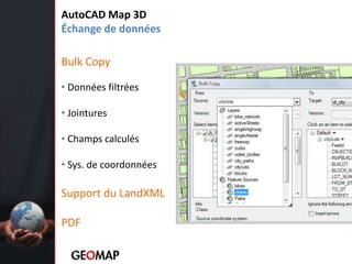  Inverse ReportAutoCADMap 3DAnalyse des donnéesOpérations de superpositions Intersect
