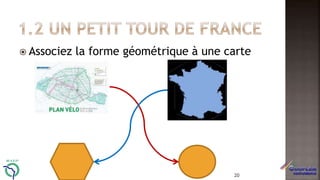  Associez la forme géométrique à une carte
20
 
