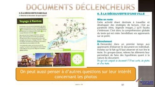 On peut aussi penser à d’autres questions sur leur intérêt
concernant les photos
61
 