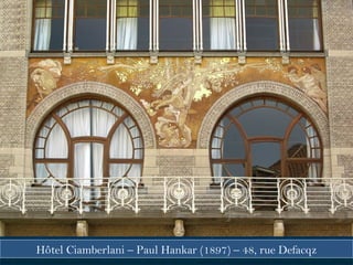 Hôtel Ciamberlani – Paul Hankar (1897) – 48, rue Defacqz 