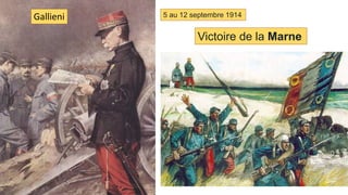 5 au 12 septembre 1914
Victoire de la Marne
Gallieni
 