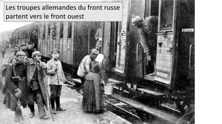 Les
Les troupes allemandes du front russe
partent vers le front ouest
 