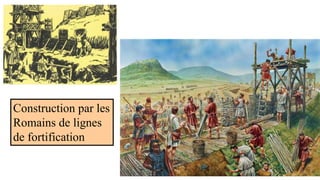 Construction par les
Romains de lignes
de fortification
 