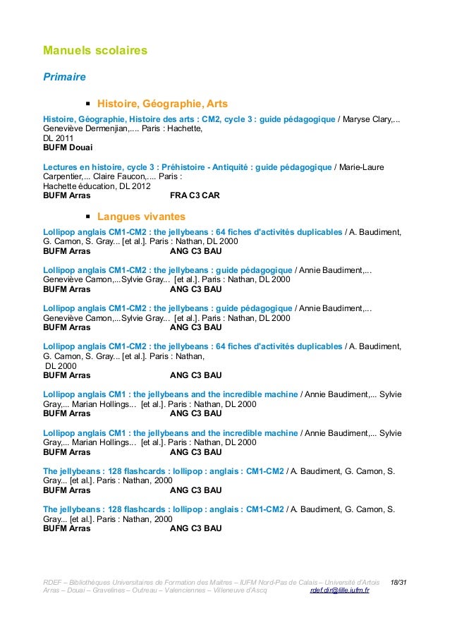 Catalogue Des Nouveautes Bufm