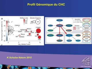 Profil Génomique du CHC
K Schulze Nature 2015
 