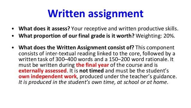 Ib french written assignment preambule on