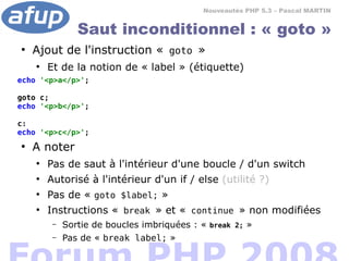 PHP 5.3 : les nouveautés du futur si proche