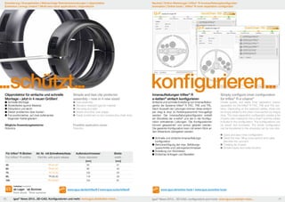 Erweiterung | Energieketten | Mehrachsige Roboteranwendungen | clipprotektor
Extension | energy chains® | Multi-axis robot applications | clipprotector

...schützt...
Clipprotektor für einfache und schnelle
Montage – jetzt in 4 neuen Größen!

Neuheit | Online-Werkzeuge | triflex® R-Innenaufteilungskonfigurator
Innovation | Online tools | triflex® R inner separation configurator

				 konfigurieren...

Simple and fast clip protector
assembly – now in 4 new sizes!

	Schnelle Montage
	Abriebfestes igumid-Material
	Dämpfend und leicht
	Gleitet problemlos über Kanten
	Frei positionierbar, auf zwei aufeinander
	 folgenden Kettengliedern

	

Mögliche Anwendungsbereiche:
Robotics

Posslible application areas:
Robotics

Für triflex® R-Breiten
For triflex® R widths

	Fast assembly
	Abrasion-resistant igumid material
	Damping and light
	Glides smoothly over edges
	Freely positioned on two consecutive chain links

Art. Nr. mit Schnellverschluss
Part No. with quick release

Außendurchmesser
Outer diameter

Breite
width

[mm]

Innenaufteilungen triflex® R
e-ketten® einfach konfigurieren

Einfache und schnelle Erstellung von Innenaufteilungenfür die Systeme triflex® R TRC, TRE und TRL.
Nach Auswahl der Leitungen können diese einfach
per drag & drop im Kettenquerschnitt hinzugefügt
werden. Der Innenaufteilungskonfigurator erstellt
ein Stückliste der e-kette® und der in der Konfiguration enthaltenen Leitungen. Die Konfigurationen
können gespeichert und erneut geladen werden.
Die gesamte Konfiguration kann mit einem Klick an
den Warenkorb übergeben werden.
	Schnelle und einfache Innenaufteilungs	konfiguration
	Berücksichtigung der max. Befüllungs	 querschnitte und Leitungsdurchmesser
	Erstellung von Stücklisten
	Einfaches Anfragen und Bestellen

Simply configure inner configuration
for triflex® R e-chains®

Create quickly and easily inner seperation interior
separation for the triflex® R TRC, TRE and TRL systems. Depending on the selected cables, these can
be simply added to the chain cross section by drag &
drop. The inner separation configurator creates a list
of parts oder material for the e-chain® and the cables
included in the configuration. The configurations can
be saved and re-loaded. The whole configuration
can be transferred to the shopping cart by one click.
	Quick and easy inner configuration
	Takes the max. filling cross section and cable
	 diameter into account
	Creating list of parts
	Simple inquiry and order function

[mm]

40.

TR.40.30*

55

27

60.

TR.60.30*

80

40

70.

TR.70.30

102

50

85.

TR.85.30

118

59

100.

TR.100.30*

133

67

Lieferbar Available

ab Lager *ab Sommer
from stock *from summer
40

www.igus.de/de/triflexR | www.igus.eu/eu/triflexR

igus® News 2013...3D-CAD, Konfiguratoren und mehr: www.igus.de/eketten-news...

www.igus.de/online-tools | www.igus.eu/online-tools
igus® News 2013... 3D-CAD, configurators and more: www.igus.eu/echain-news...

41

 