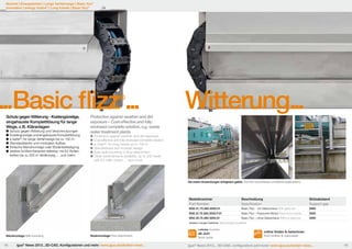 Neuheit | Energieketten | Lange Verfahrwege | Basic fizz®
Innovation | energy chains® | Long travels | Basic flizz®

...Basic flizz ... 			 Witterung...
®

Schutz gegen Witterung - Kostengünstige,
eingehauste Komplettlösung für lange
Wege, z.B. Kläranlagen

	Schutz gegen Witterung und Verschmutzungen
	Kostengünstige und eingehauste Komplettlösung
	e-kette®: für lange Verfahrwege bis zu 100 m
	Standardisierter und modularer Aufbau
	Einfache Wandmontage oder Bodenbefestigung
	weitere Größen/Varianten lieferbar, mit E2-Rollen	 ketten bis zu 200 m Verfahrweg … und mehr!

Protection against weather and dirt
exposure – Cost-effective and fully
enclosed complete solution, e.g. waste
water treatment plants

	Protection against weather and dirt exposure
	Cost-effective and fully enclosed complete solution
	e-chain®: for long travels up to 100 m
	Standardized and modular design
	Easy wall mounting or floor attachment
	Other sizes/versions available, up to 200 travel 	
	 with E2 roller chains … and more!

Die ersten Anwendungen erfolgreich gelöst. The first successfully completed applications.

Bestellnummer
Part Number

Beschreibung
Specification

Stützabstand
Support gap

IE92.31.75.260.3000.01

Basic Flizz - mit Gleitschiene With glide bar

3000

IE92.31.75.260.3000.F.01

Basic Flizz – Festpunkt-Modul Fixed-end module

3000

IE92.30.75.260.3000.01

Basic Flizz – ohne Gleitschiene Without glide bar

3000

weitere Längen lieferbar other lengths available
Lieferbar Available

Wandmontage Wall mounting

48

Bodenmontage Floor attachment

igus® News 2013...3D-CAD, Konfiguratoren und mehr: www.igus.de/eketten-news...

ab Juni
from june

online finden & berechnen
find online & calculate

igus® News 2013... 3D-CAD, configurators and more: www.igus.eu/echain-news...

49

 