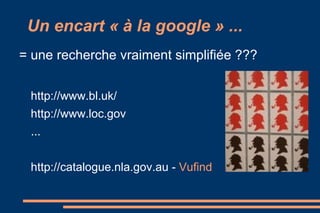 On veut tout !!!! Des résultats  enrichis   En savoir plus  : Biographies (Wikipedia..),sommaires, résumés, texte intégral (Google Book, Gutenberg, Gallica ....) 