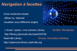 visualiser  : vignettes (Amazon, google Book, locales...), 