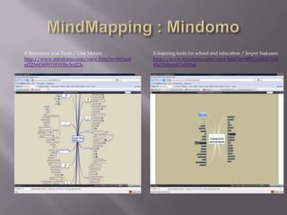 MindMapping : Mindomo<br />E-learningtools for school and education / Jesper Isaksson<br />http://www.mindomo.com/view.htm...