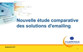 1 Nouvelle étude comparative des solutions d'emailing Septembre 2011 