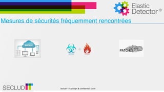 SecludIT	–	Copyright	&	confidentiel	-	2016
Mesures de sécurités fréquemment rencontrées
 