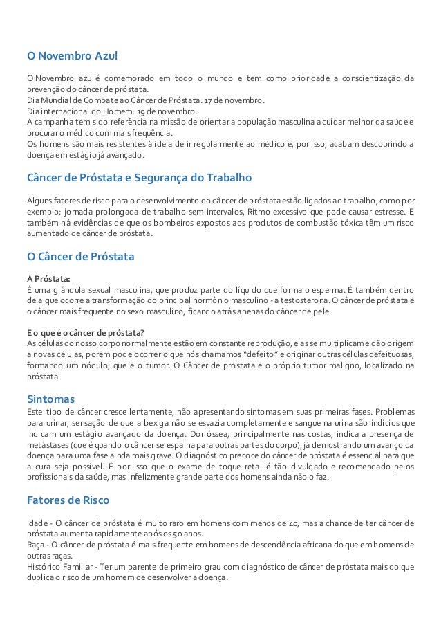 Cancer De Prostata Novembro Azul Ppt Novembro Azul