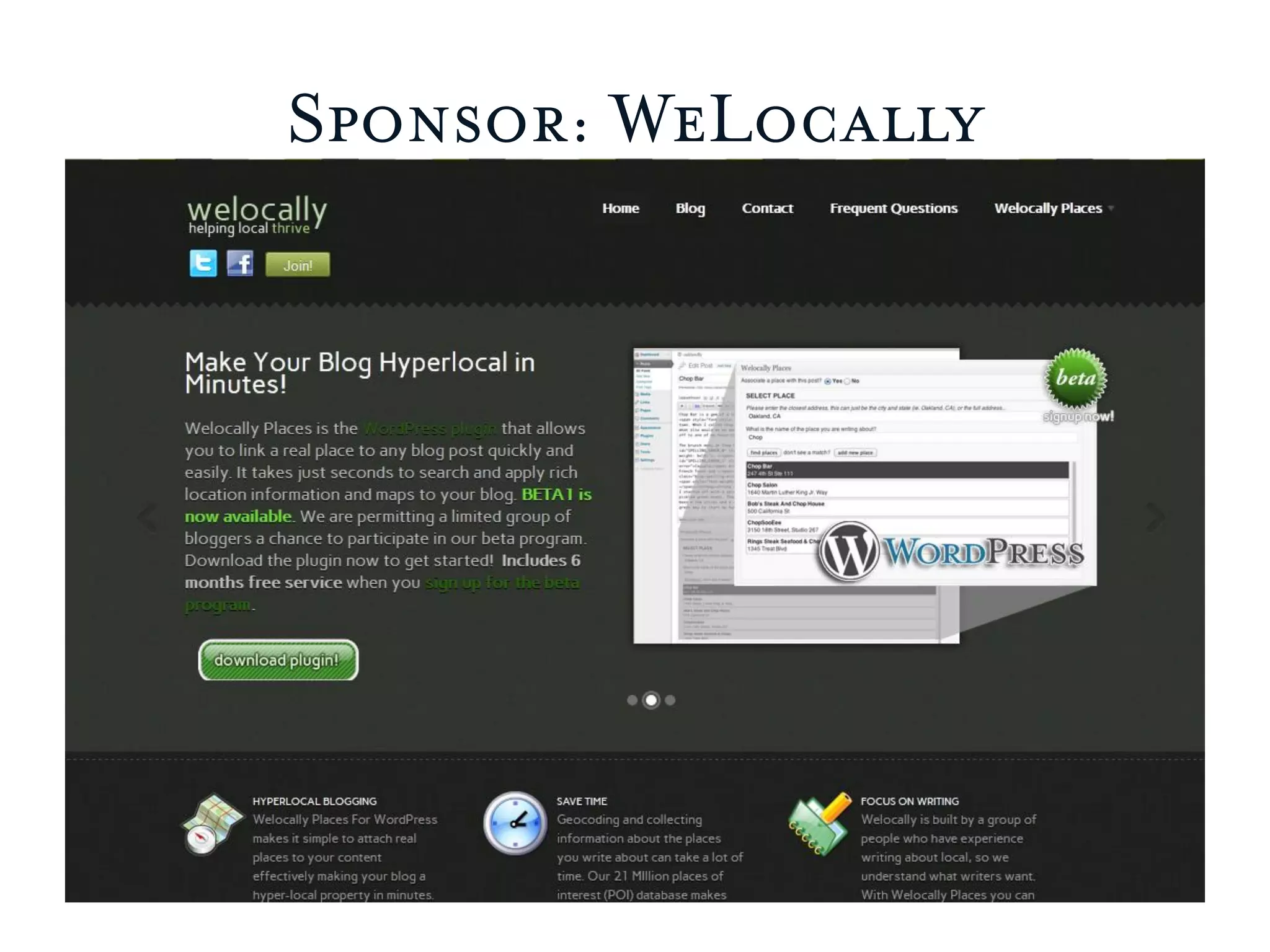Sponsor: WeLocally