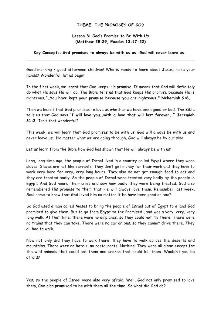 Nov08 Lesson 3 Gods Promise To Be With Us - 