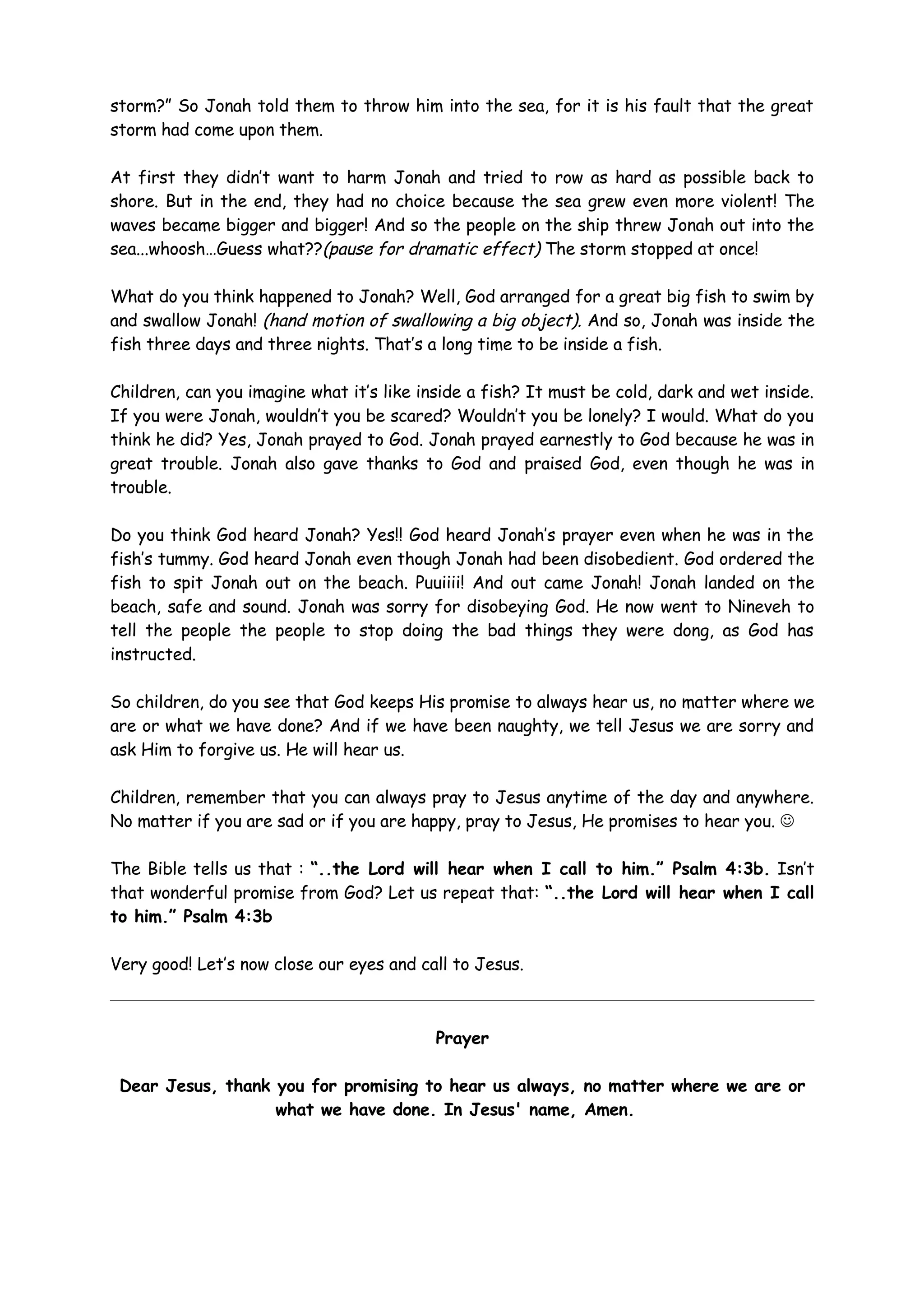 Nov08 Lesson 5 Gods Promise To Hear Us