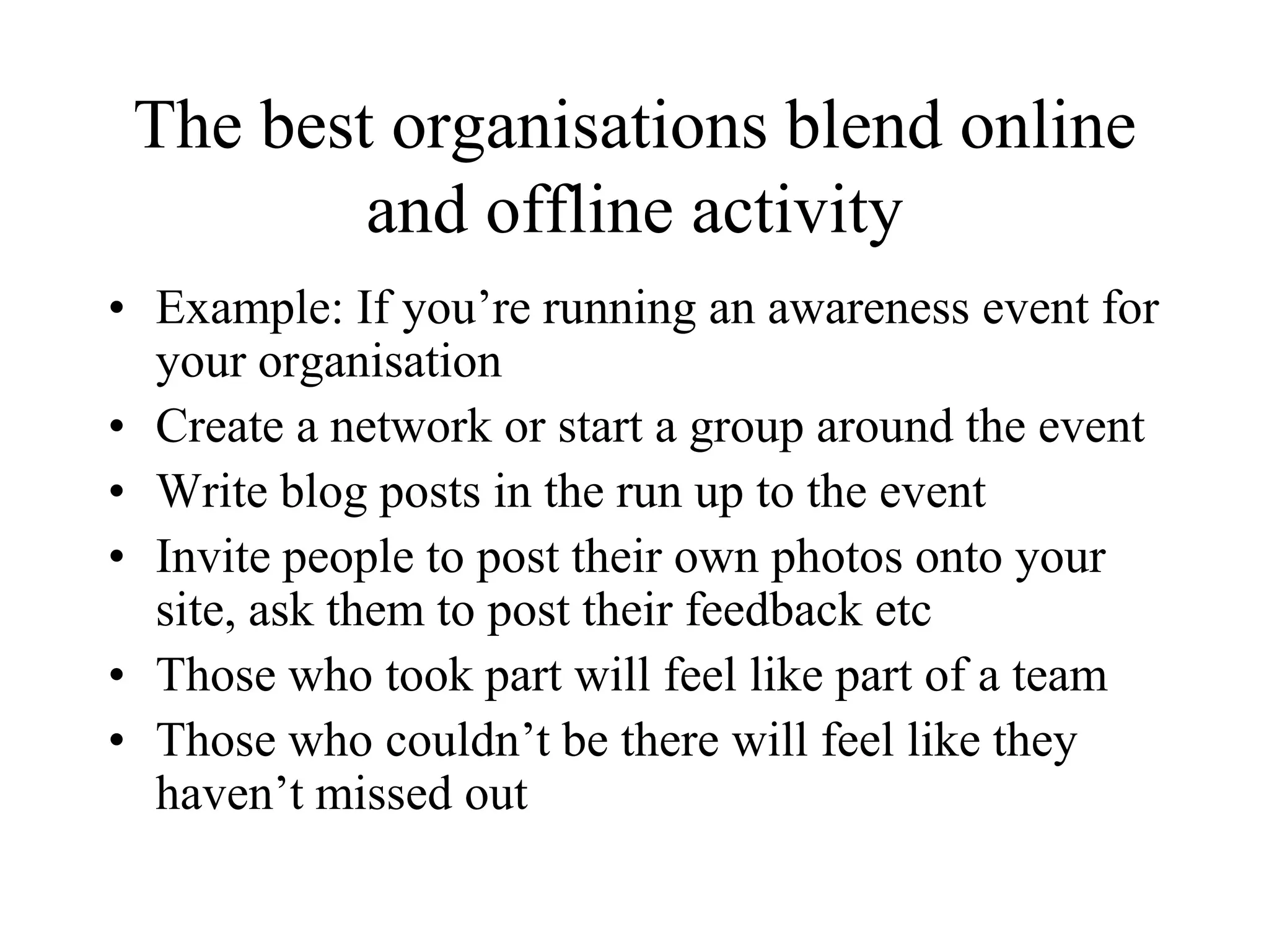What’s so different about web 2.0?It is fundamentally different from previous forms of mediaSocial media platforms provide a framework for people to connect directly to each other – the architecture has permanently changed, though technologies will continue to evolvePeople are using social media to glean information from each other without relying on organisationsThis shift is permanent! Get involved or lose out!