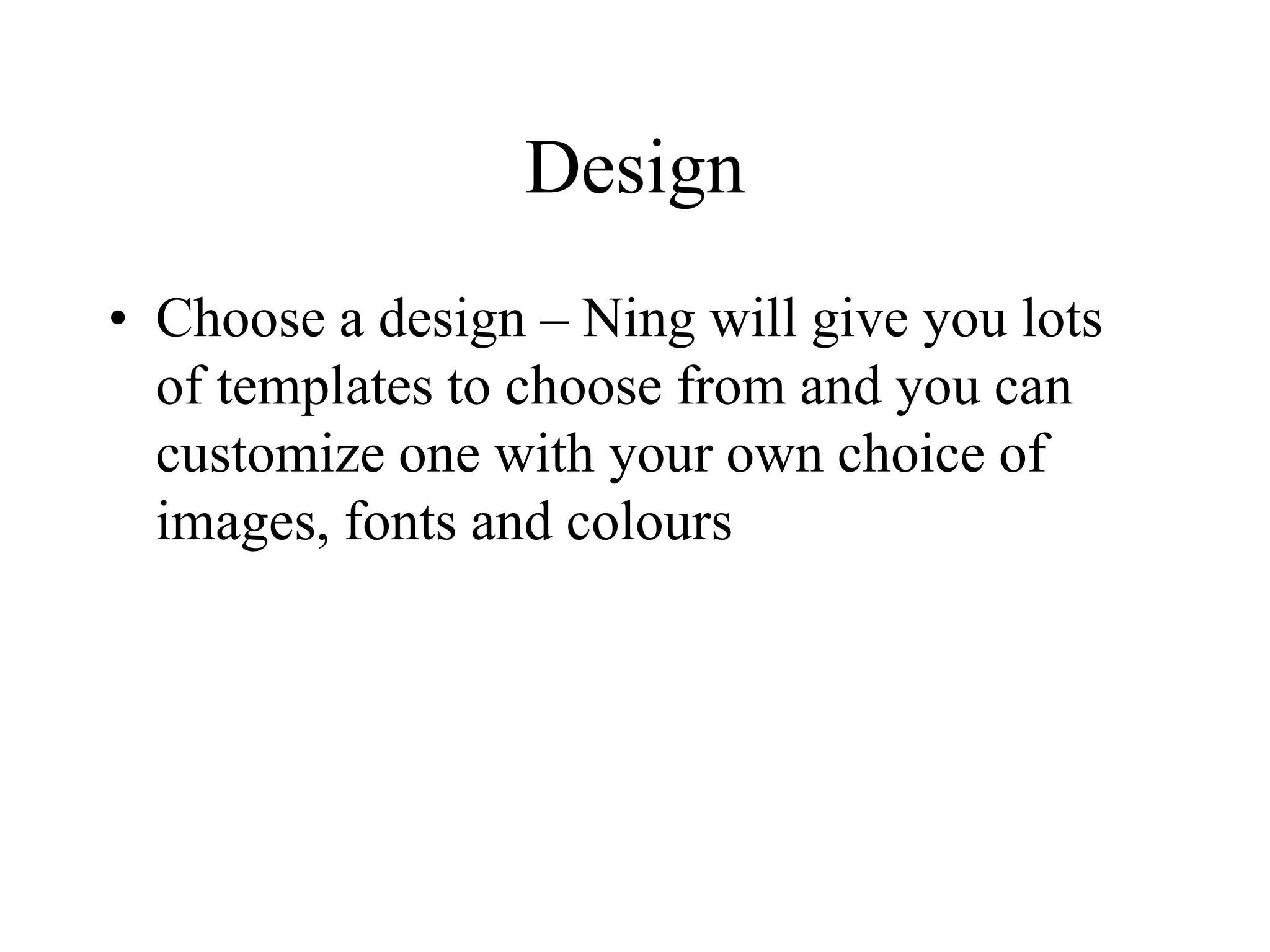 TOP TEN TIPSto set up a network on NingFirstly, you need to consider the purpose of your network – who will be your members and why will they use this website above others? What need does your network address? 