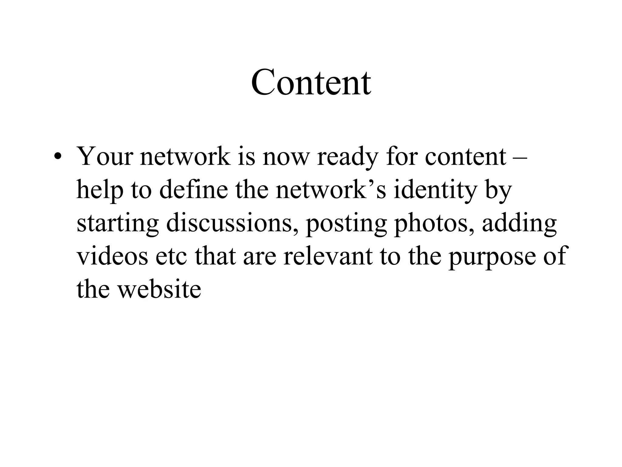 Set UpGo to www.ning.com and set up your network, choosing a catchy name and Ning web address. It’s very simple; all you need is an email address and it takes a couple of minutes 