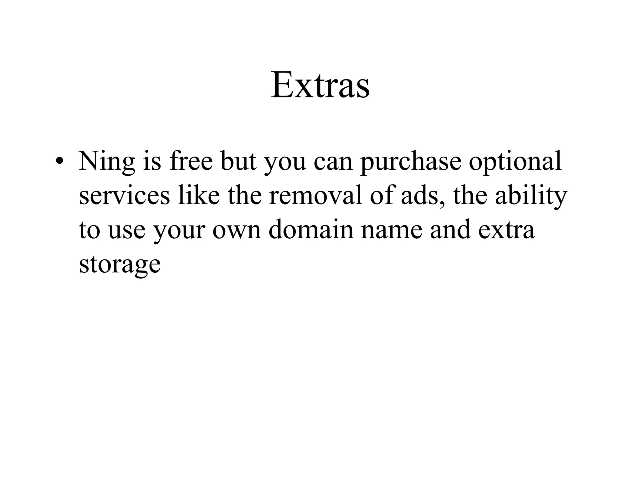 FeaturesNext, add features to your network. You can drag and drop functions like ‘forum’, ‘chat’, ‘blog’, ‘video’ & ‘photos’ into the front page. You might, for example, place the ‘forum’ function prominently in the middle of the page if having discussions is the main purpose of your network 