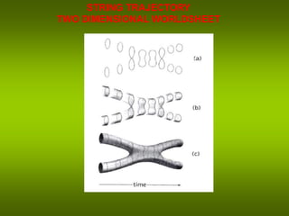 STRING TRAJECTORY
TWO DIMENSIONAL WORLDSHEET
 