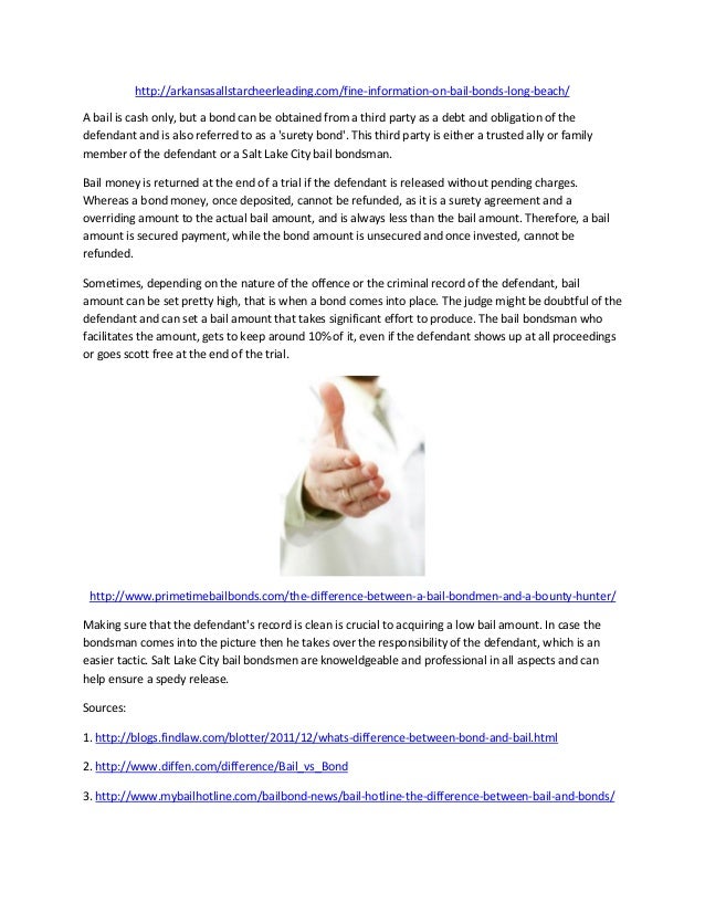 what is the difference between salt lake city bail and bond 2 638