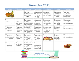 Nov 2011 calendar